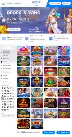 l'application et interface DaVinci's Gold Casino