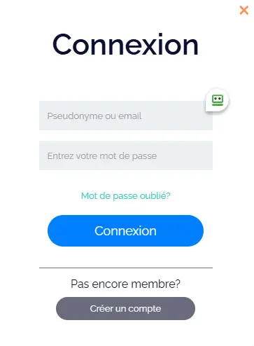 Connexion des membres du DAVINCI'S GOLD CASINO