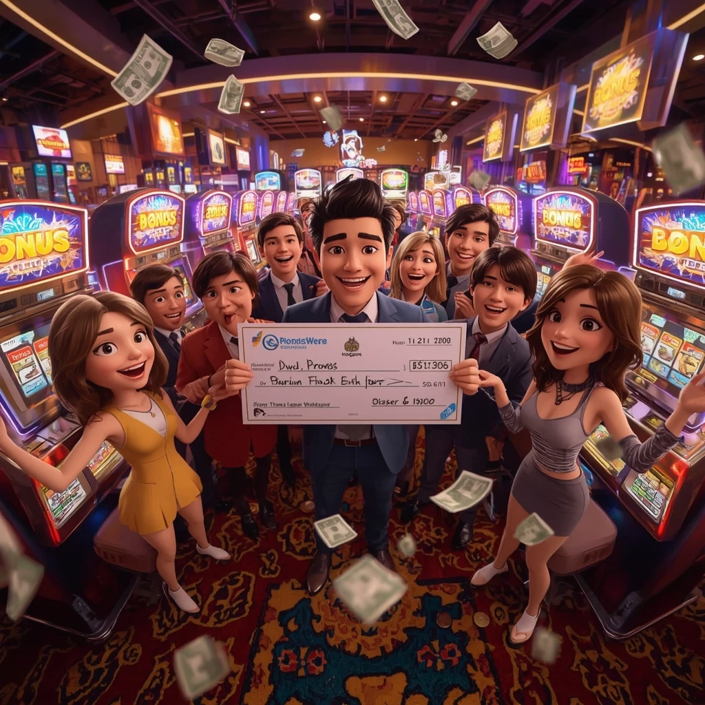 bonus dans les mains de l'homme au casino DaVinci's Gold Casino