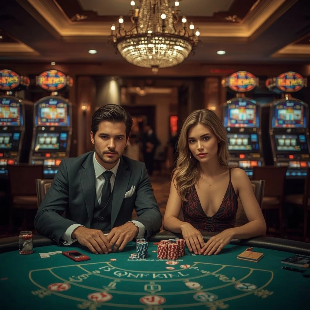 Deux joueurs de poker au DaVinci's Gold Casino